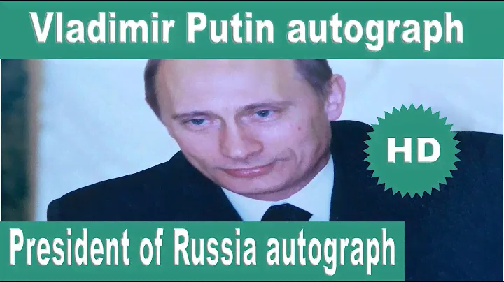 Vladimir Putin autograph, President of Russia autograph, Signature of Vladimir Putin