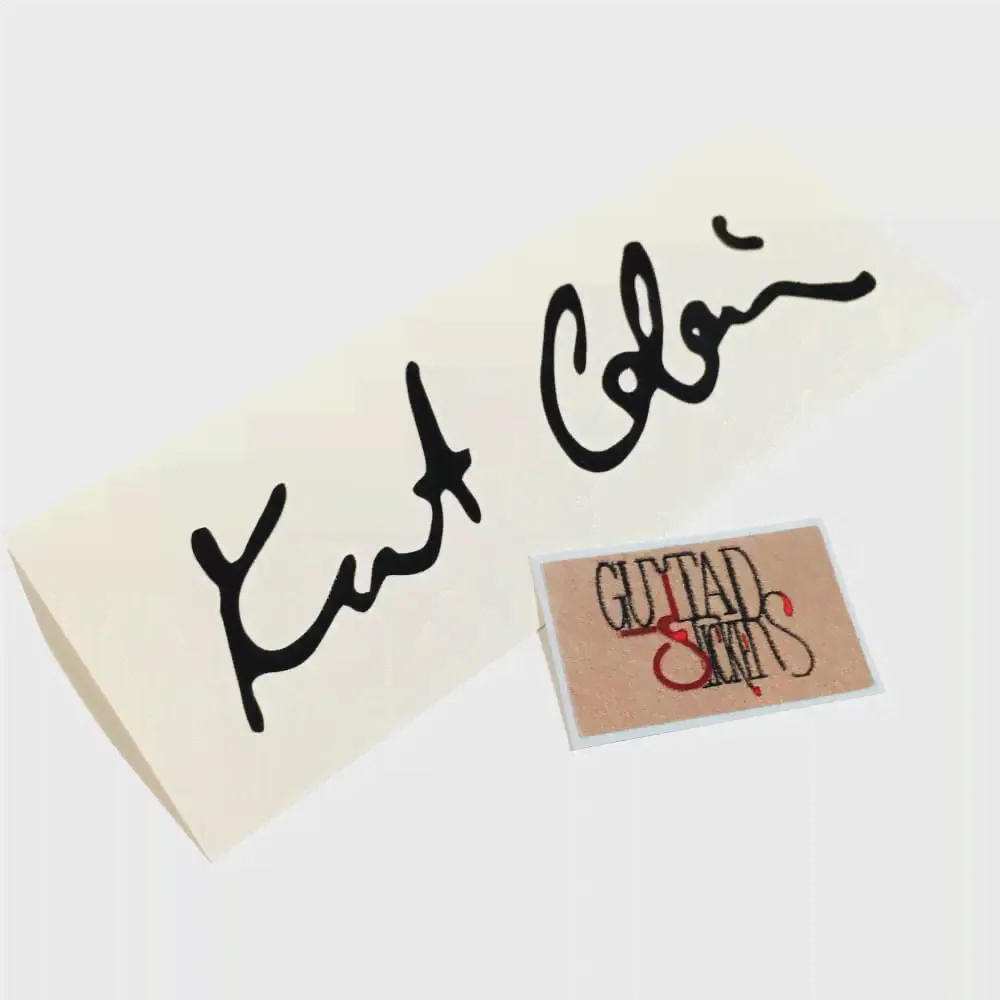 🛍 Виниловая наклейка "Автограф Курта Кобейна (Kurt Cobain)"